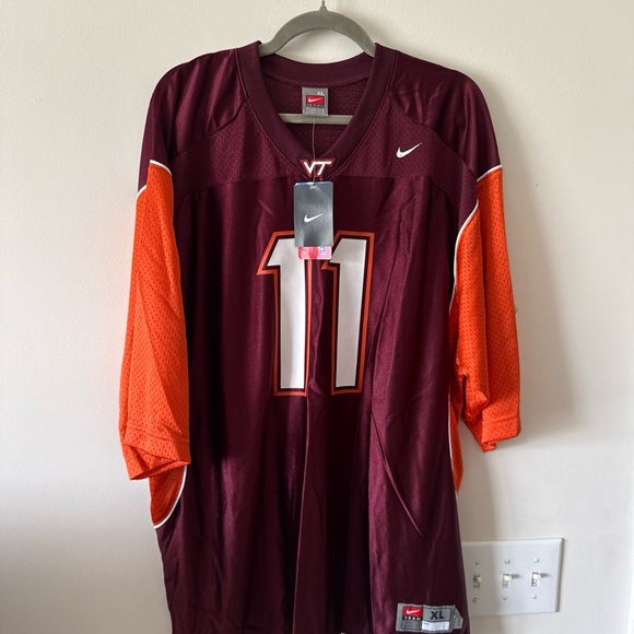 Nike Maroon and Orange Men's Jersey - Picture 1 of 6